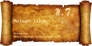 Melegh Tilda névjegykártya